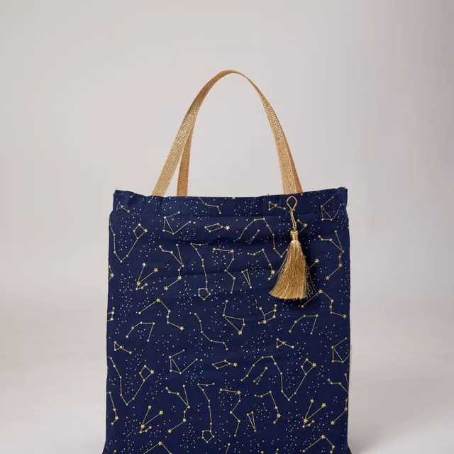 Fabric Gift Bags Tote Style - Night Sky (Large)