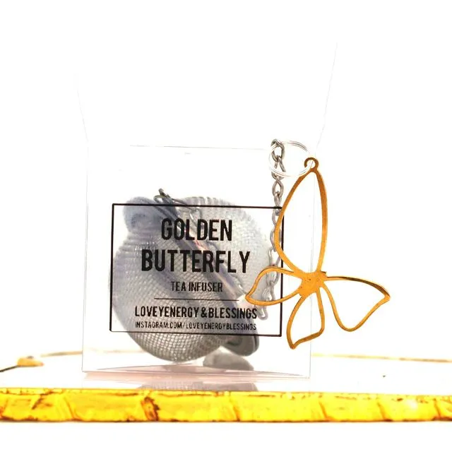 Golden Butterfly Loose Leaf Tea Infuser, Tea Steeper