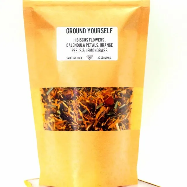GROUND YOURSELF Handcrafted Herbal Tea Blend Loose Leaf Tea