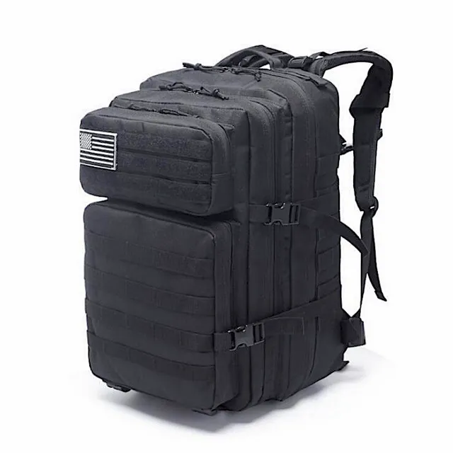 Tactical Military 45L Molle Rucksack Backpack Black