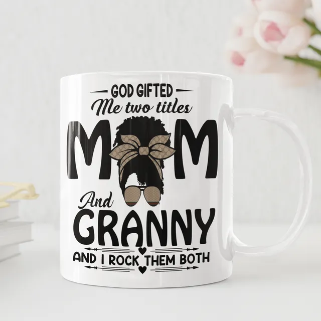 Mom and Granny Mug and Coaster Set