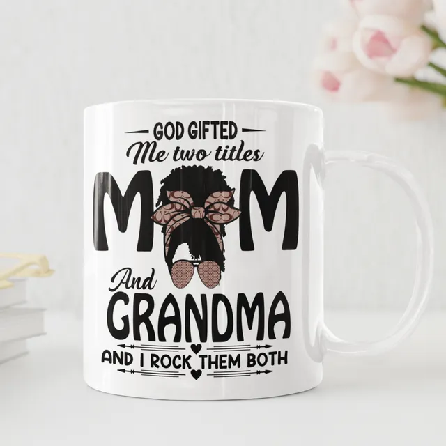 Mom and Grandma Mug and Coaster Set