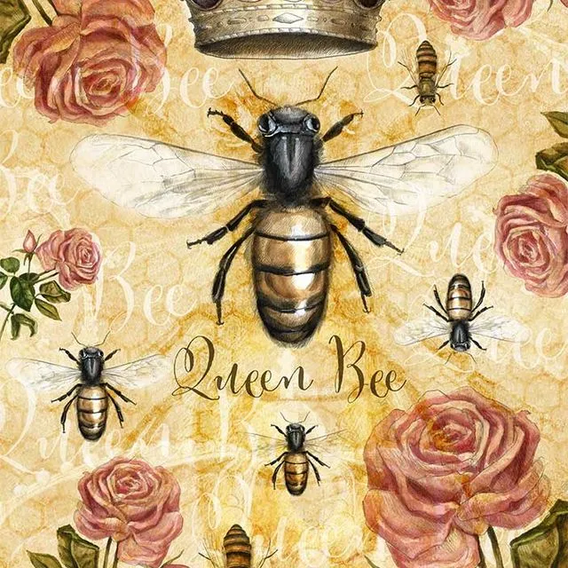 Rice Paper for Decoupage - Animals/Insects - Queen Bee