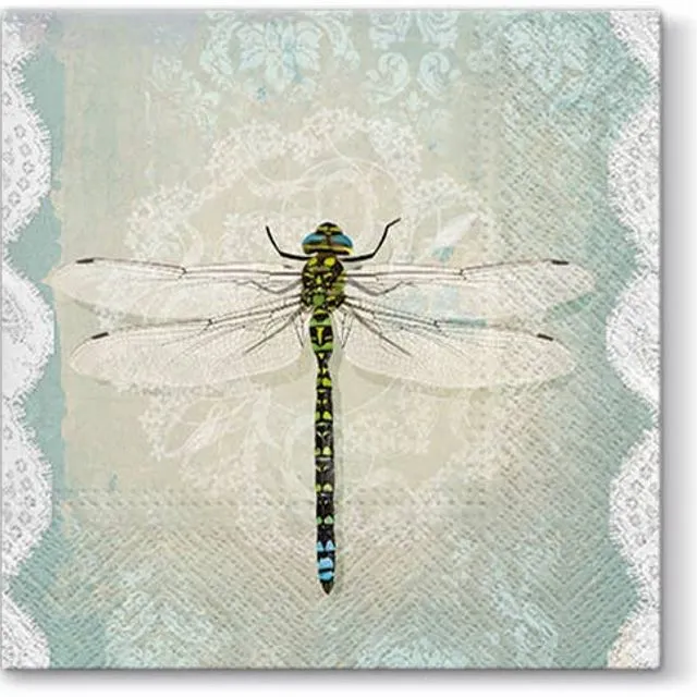 Romantic Dragonfly Lunch Paper Napkins