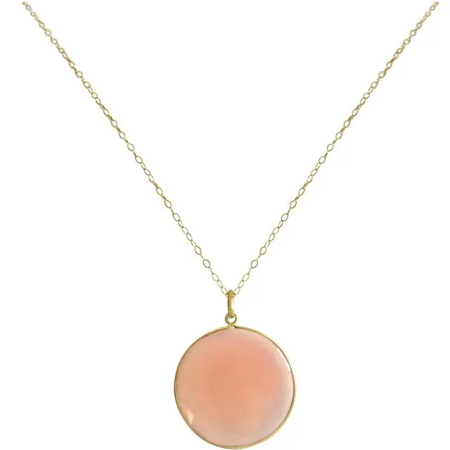 Gemshine - Ladies - Necklace - 925 Sterling Silver - Gold plated - Onyx - Pink - CANDY - 80 cm