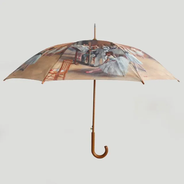 Degas' Ballet School Premium Quality Wooden Stick Umbrella