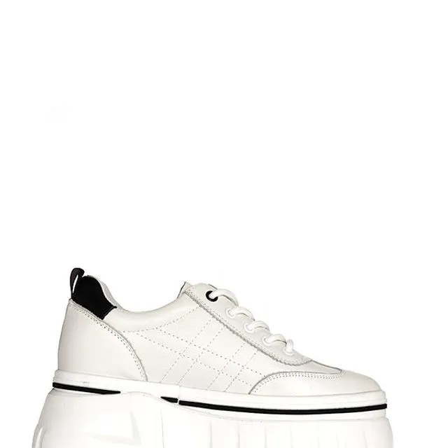IRO - White Leather Flatform Sneakers
