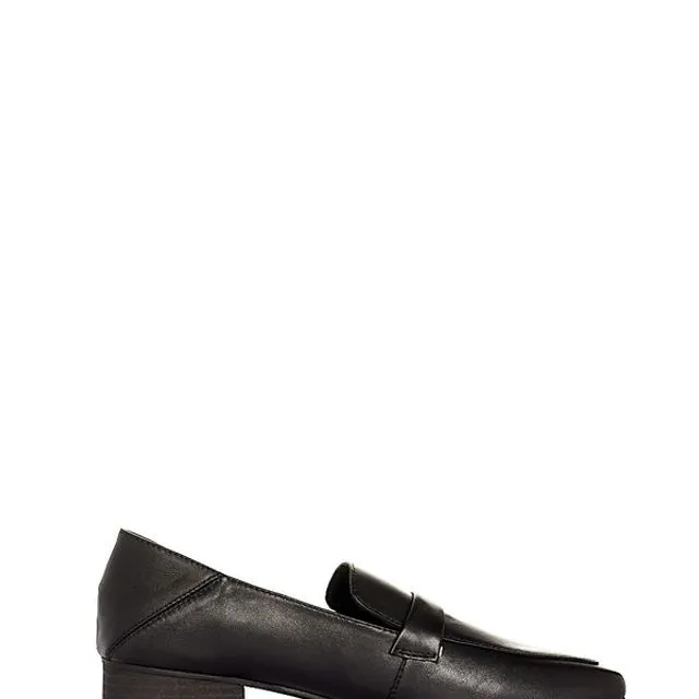OLIVIA - Black Leather Loafers