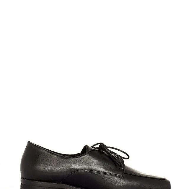 AMELIA - Black Leather Loafers