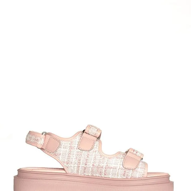 ALICE - Pink Flat Chunky Sandals