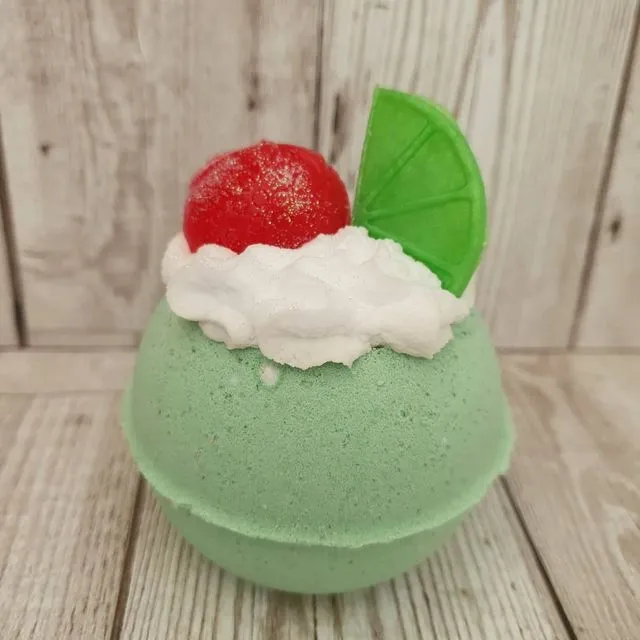 Strawberry and Lime Whipped Top Bath Bomb