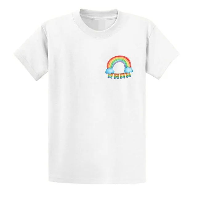 Second Ave Adult Unisex Pride Rainbow LGBT Festival Gay Lesbian Top White T Shirt T-Shirt