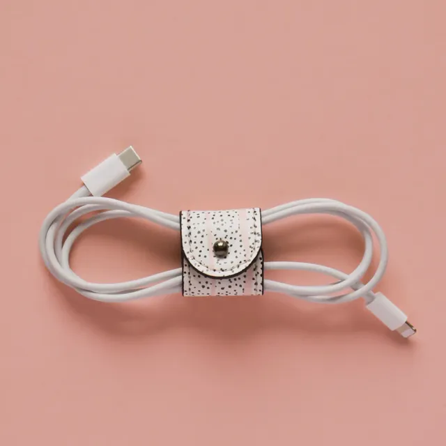 Pink Dalmatian Cable Wrap