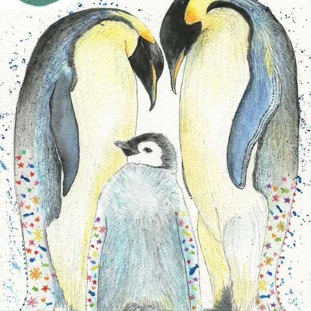 COMFORT AND JOY THE PENGUINS - SIGNED PRINT