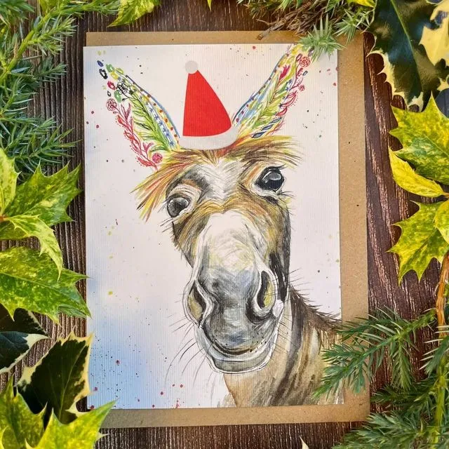 CHRISTMAS GREETINGS FROM DYLAN THE DONKEY ECO-CARD