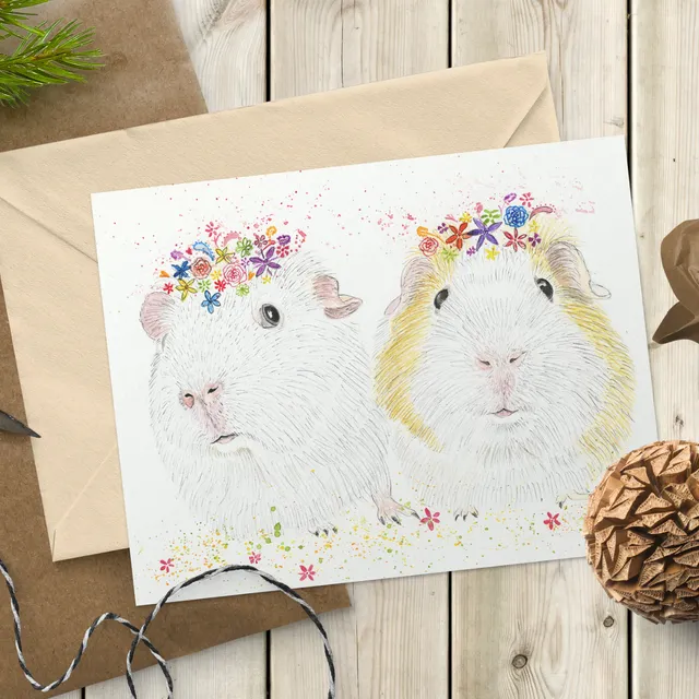 BUBBLE AND SQUEAK THE GUINEA PIGS ECO-CARD