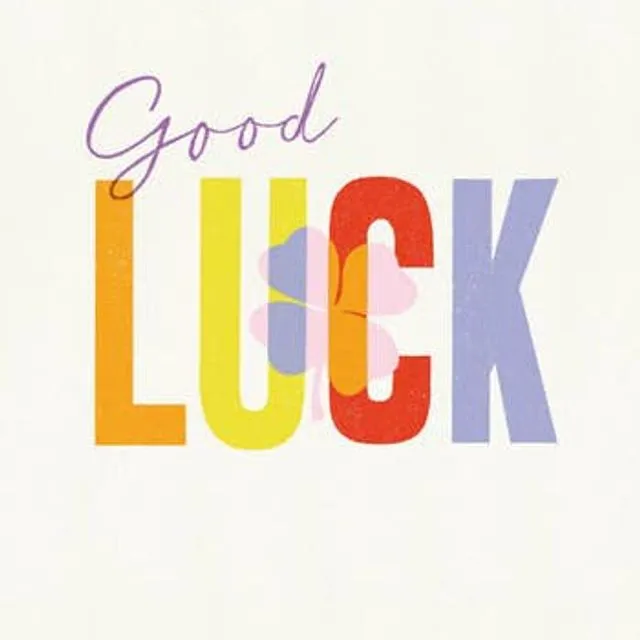 Good Luck (with Clover) Greeting Card