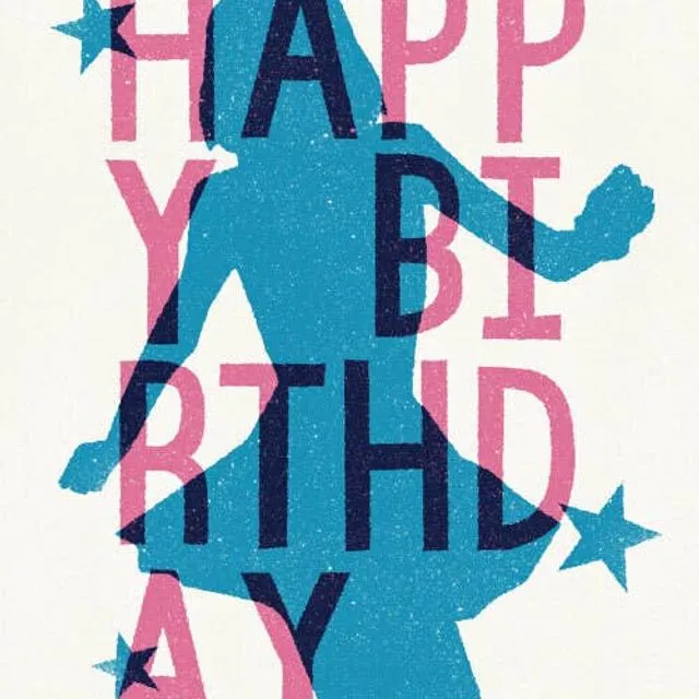 Happy Birthday Nashville Dancing Girl Greeting Card