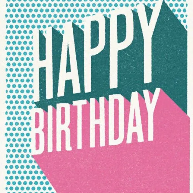 Happy Birthday Pop Dots Greeting Card