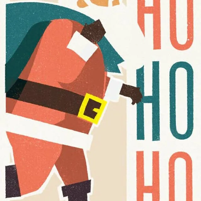 Ho Ho Ho, Santa Christmas Card