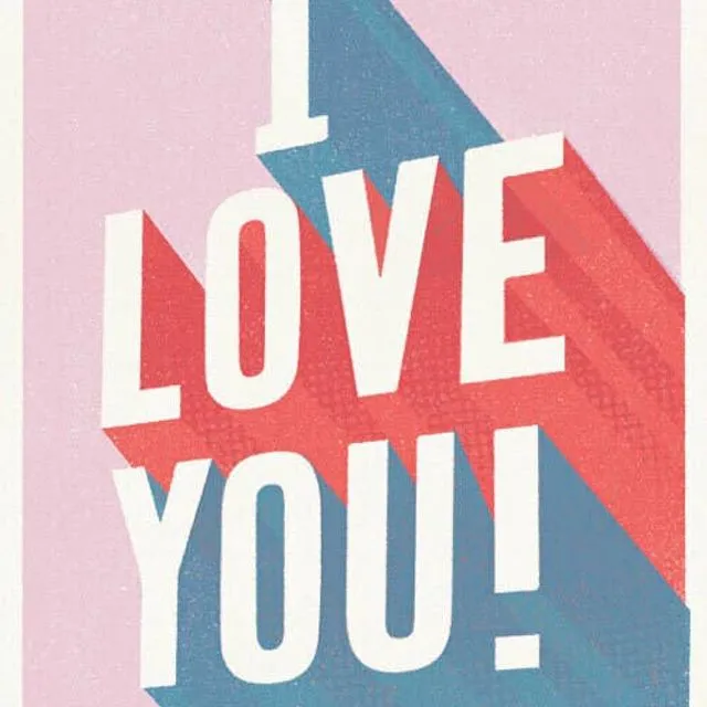 I Love You Speech Bubble Greeting Card