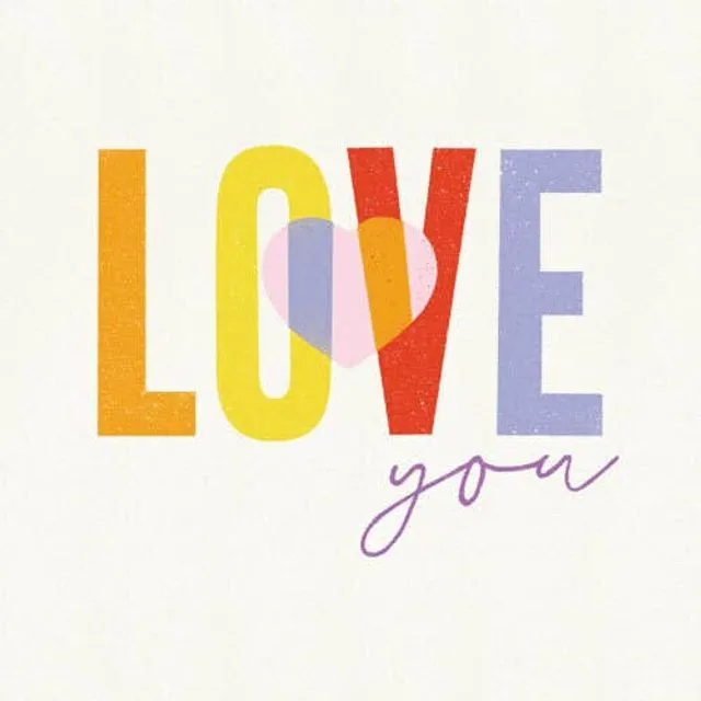 Love You (with Heart) Greeting Card
