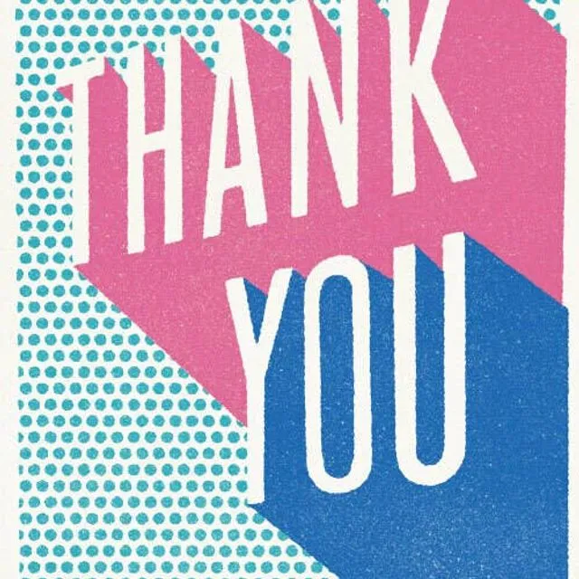 Thank You Pop Dots Greeting Card