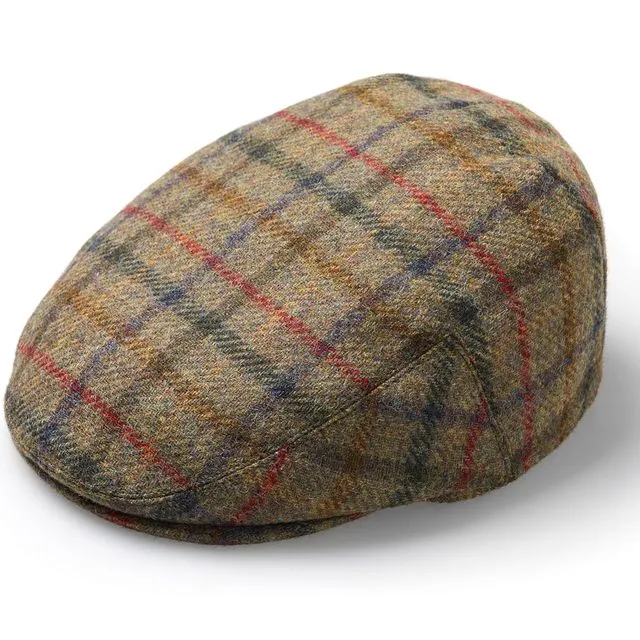 Flat Cap - Multicheck - Moss - Unisex - Made in England