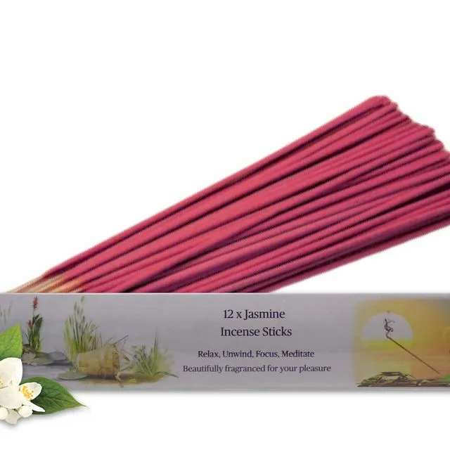 Jasmine Incense Sticks (Pack of 12 Sticks)
