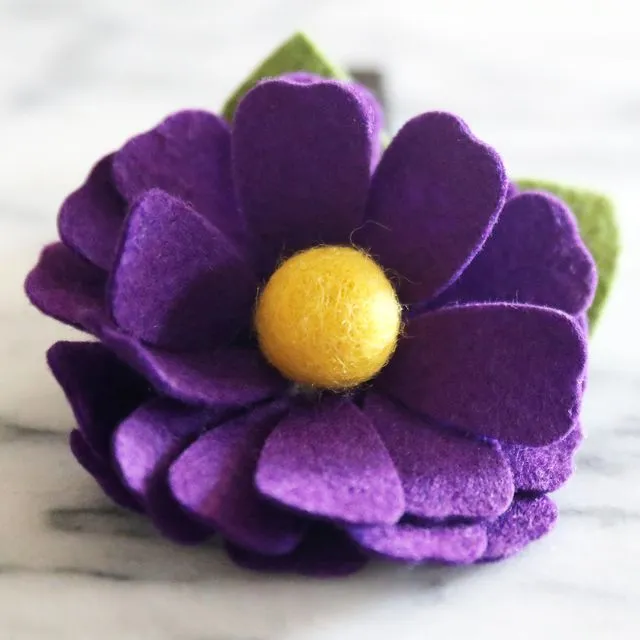 Daisy Dog Collar Flower Purple Rain