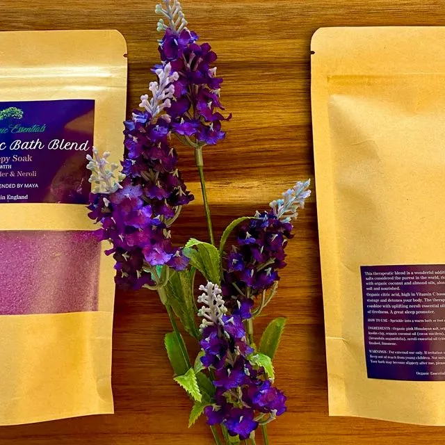 Lavender &amp; Neroli Luxury Natural Bath Blend in Eco-Pouch 250g