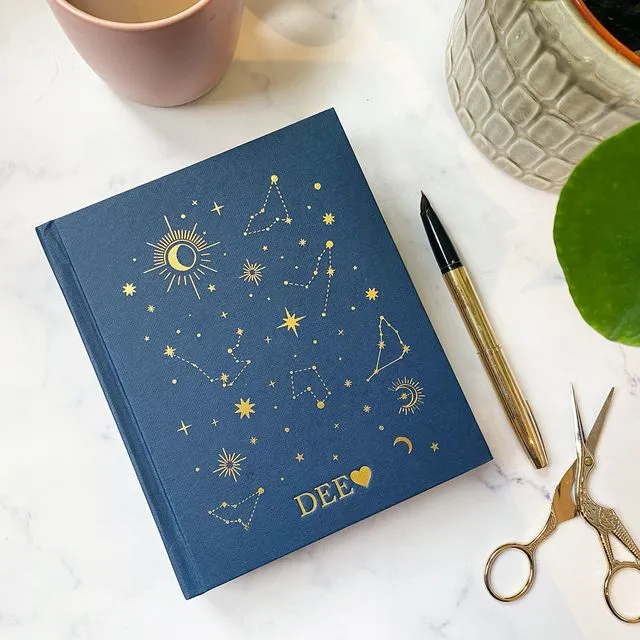 Mini Constellation Notebook - Navy Blue