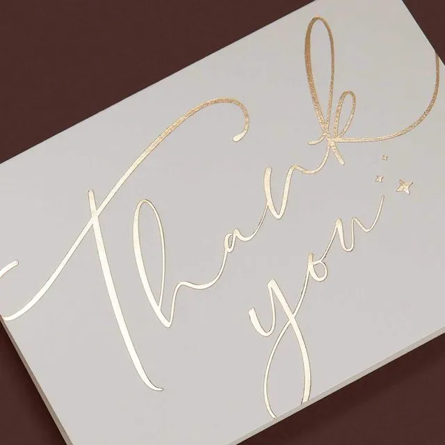 Starry Thank You Cards - Gold (Pack of 10)