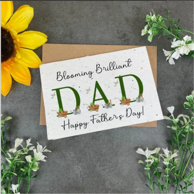Blooming Brilliant Dad Plantable Father's Day Card