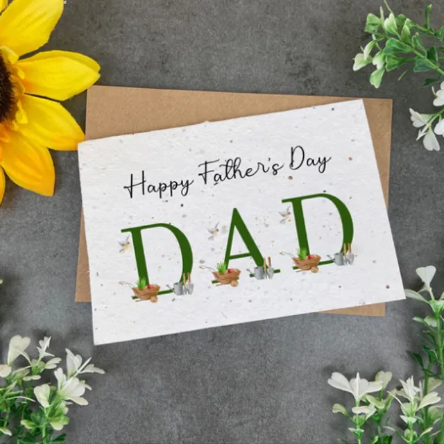 Happy Father's Day Dad Gardening Plantable Card