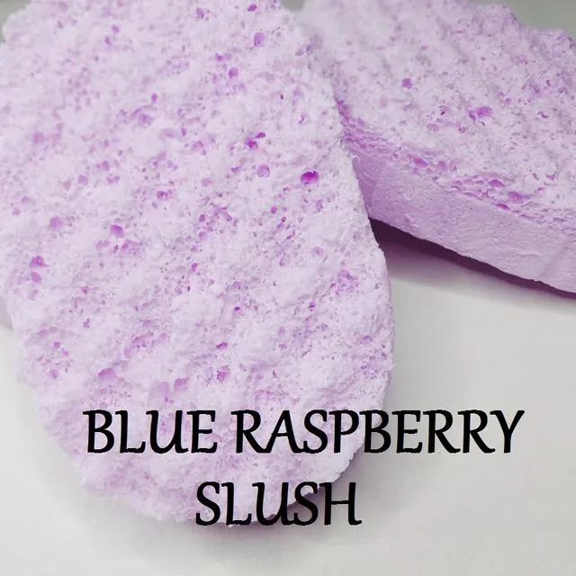 Blue raspberry slush infused soap sponge