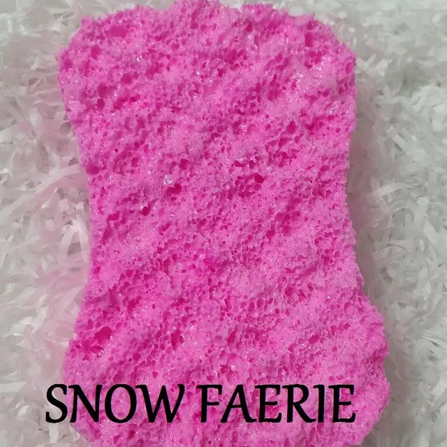 Snow faerie infused soap sponge