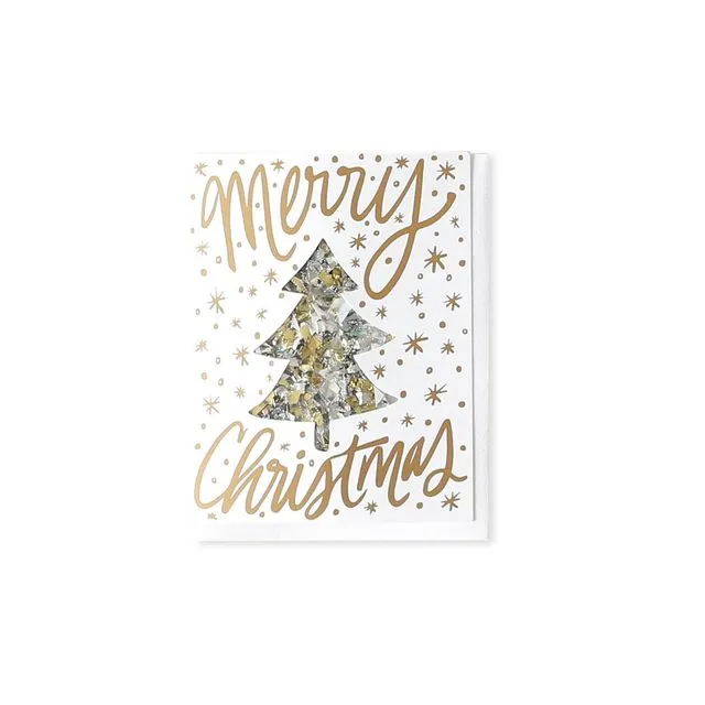 Confetti Card Merry Christmas Greeting Card