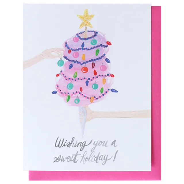 Cotton Candy Christmas Greeting Card - box of 8