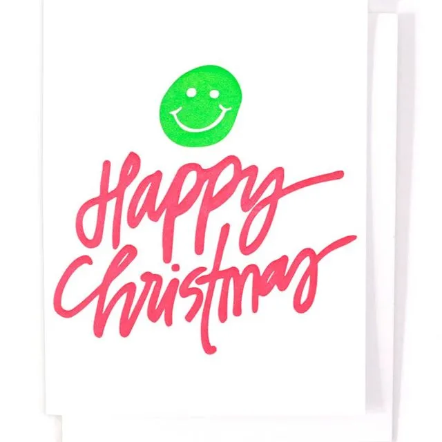 Happy Christmas Single Card - Box of 4