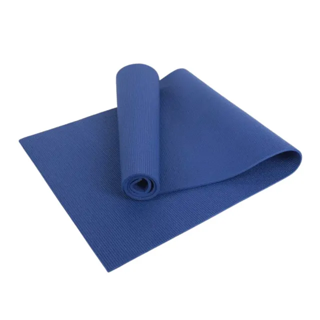 Performance Yoga Mat with Carrying Straps for Yoga, Pilates, and Floor Exercises Blue