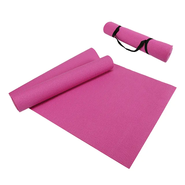 Performance Yoga Mat with Carrying Straps for Yoga, Pilates, and Floor Exercises Pink