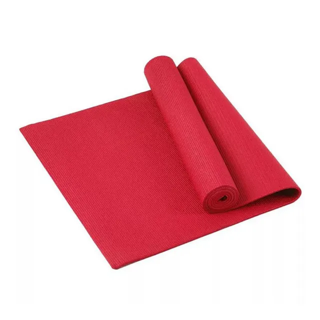 Performance Yoga Mat with Carrying Straps for Yoga, Pilates, and Floor Exercises Red