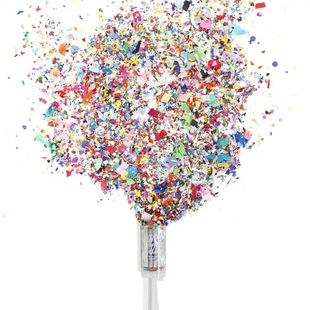 Hooray Happy Birthday Push-Pop Confetti?