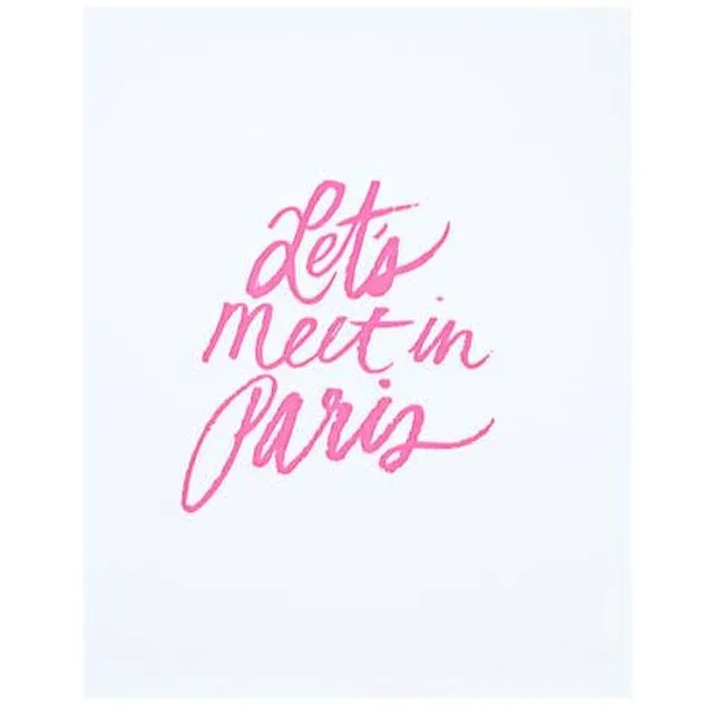 Lets Meet In Paris 8x10 Print (Pink) 8x10