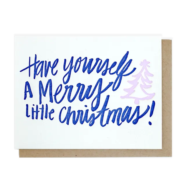 Merry Little Christmas Single Card A2