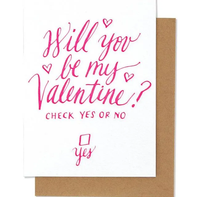 My Valentine? Single 4 Bar Card
