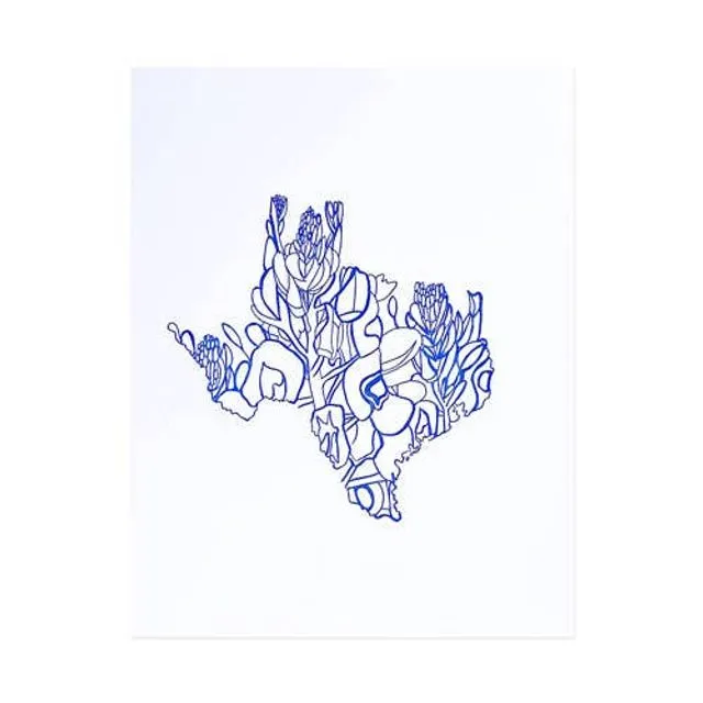Texas Bluebonnet Print 11x14