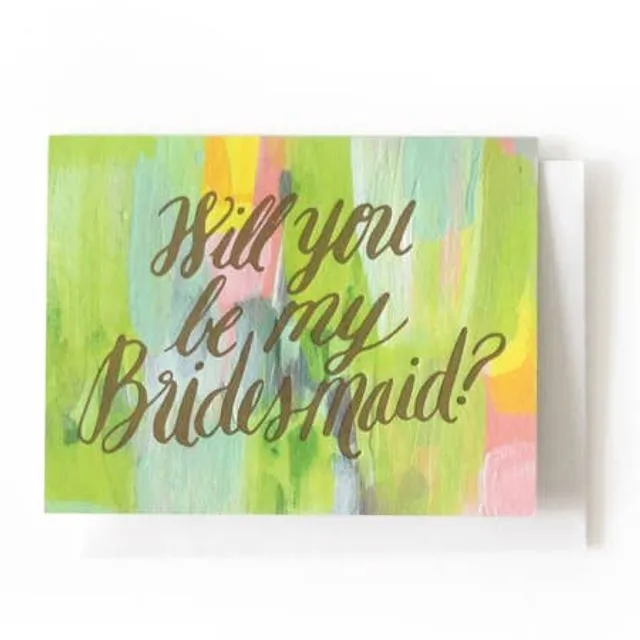 Will You Be My Bridesmaid? Greeting Card Single Card
