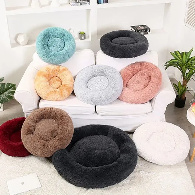 Soft Calming Donut Bed - Premium Quality For Dogs & Cats - 100cm